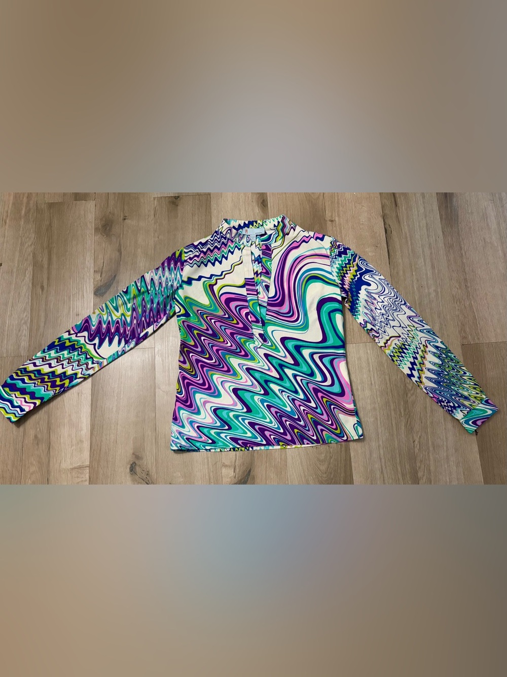Women’s Missoni Abstract Pullover Cotton Shirt - Size 4 - Picture 2 of 11